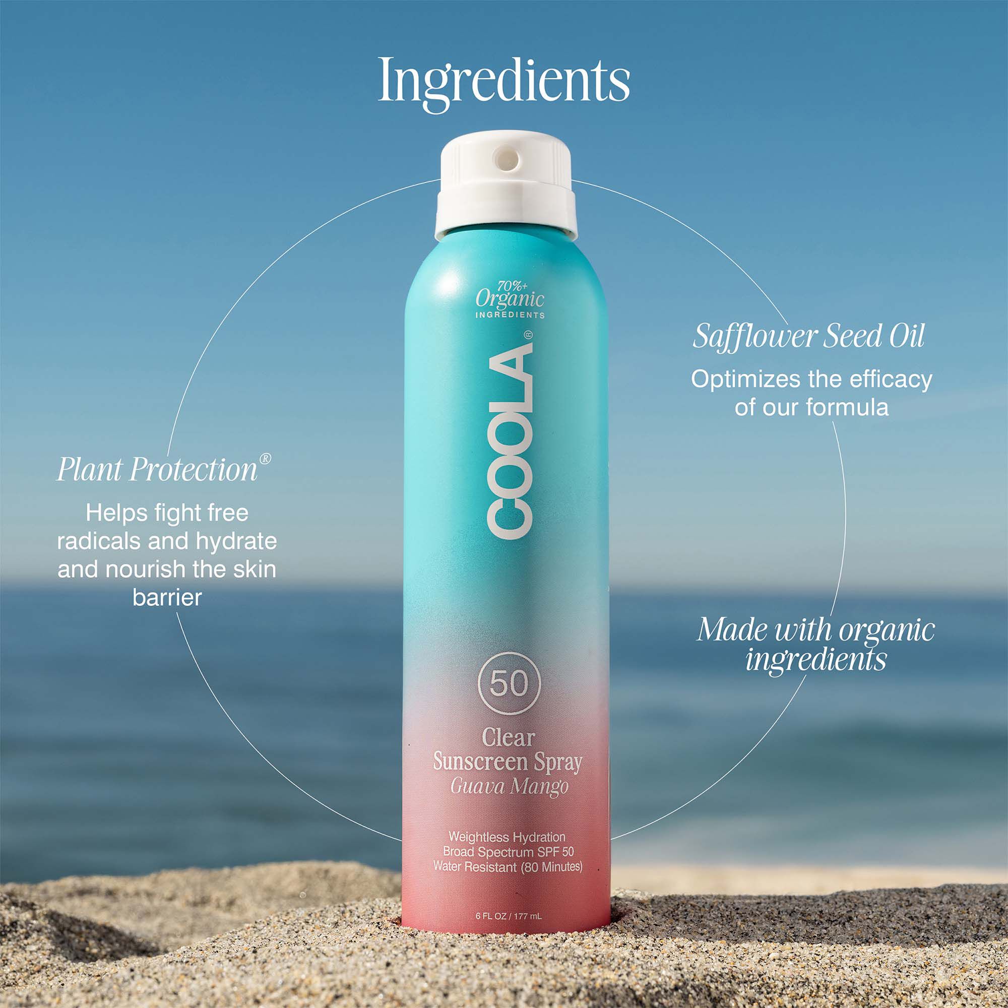COOLA Classic Body Organic Sunscreen Spray SPF 50, 6 oz., , large