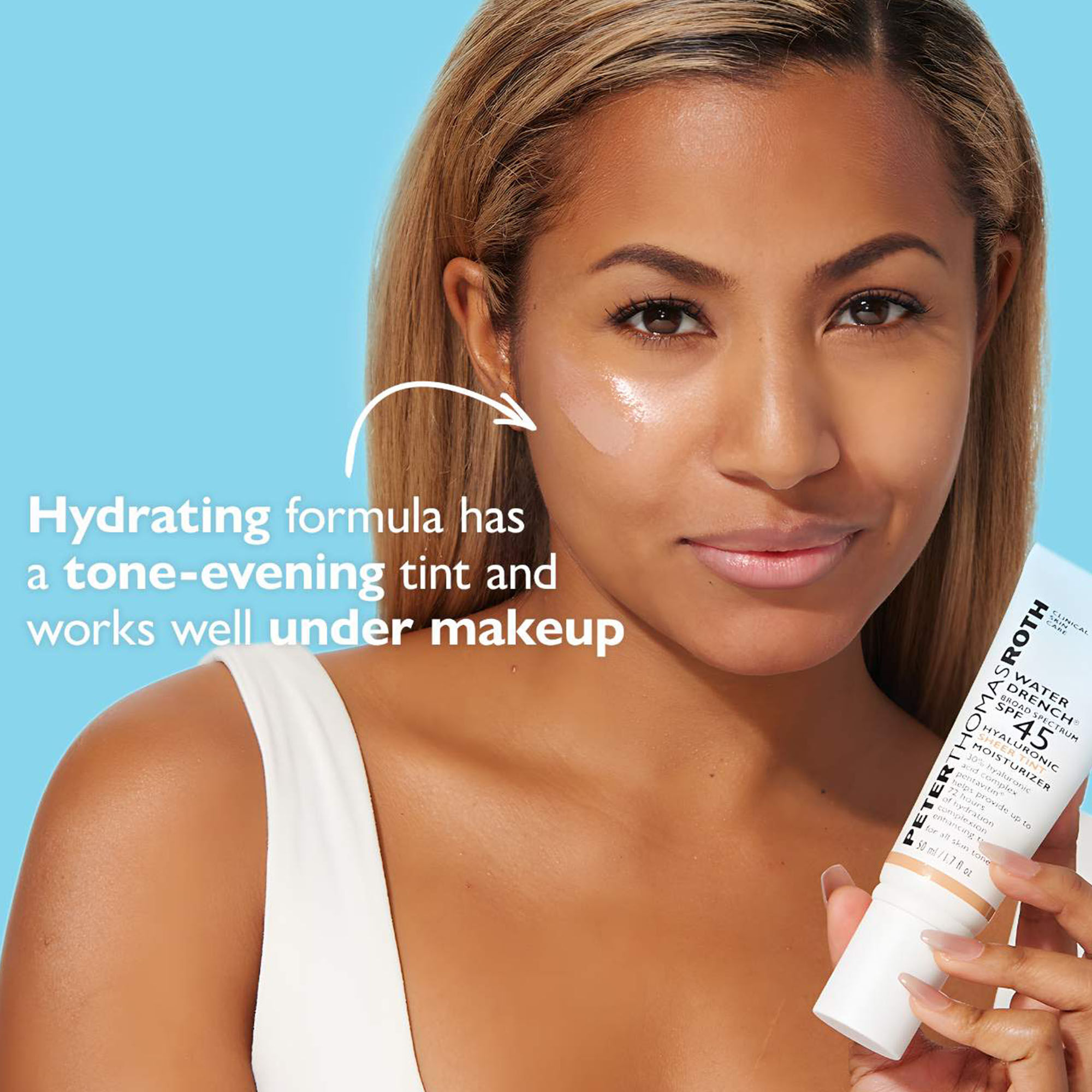Peter Thomas Roth Water Drench® Broad Spectrum  SPF 45 Hyaluronic Clous Sheer Tint Moisturizer, 1.7 fl oz., , large