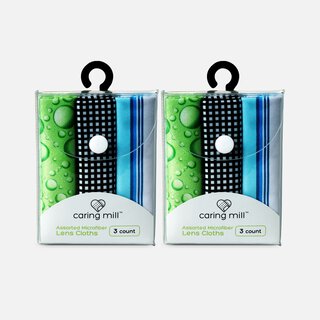 Caring Mill™ Lens Cloth, Microfiber, Assorted, 3 ct. (2-Pack)