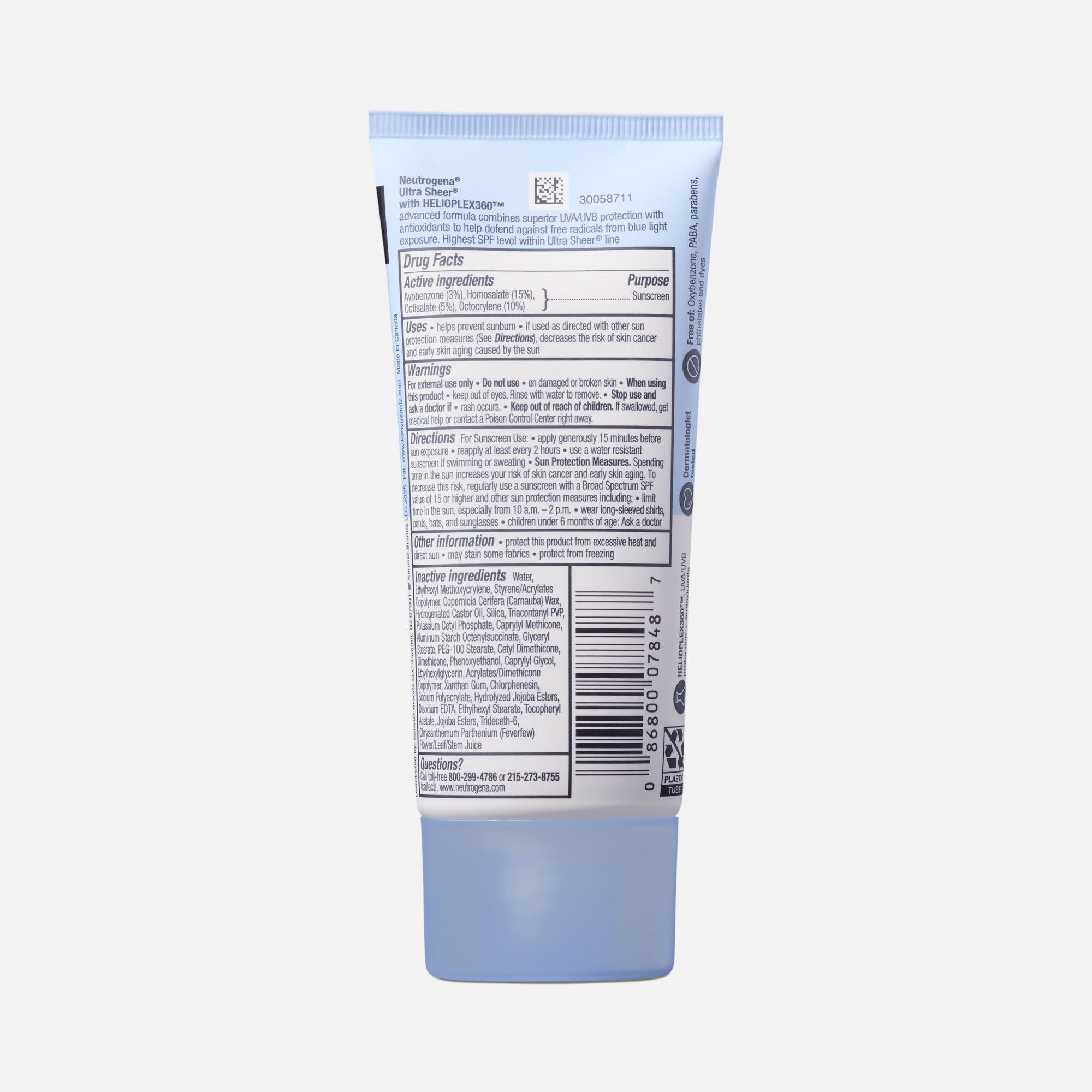 Neutrogena Ultra Sheer Dry-Touch Sunscreen Max SPF 100+, 3 oz. Tube, , large