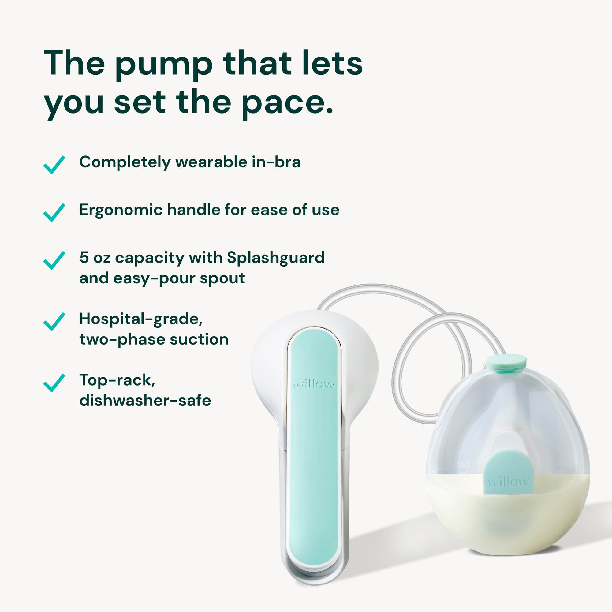 Willow Wave Wearable Manual Pump, , large