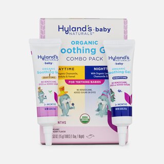Hyland's Baby Organic Soothing Gel Day & Night Combo Pack, Cherry, Two 0.53 oz. Tubes