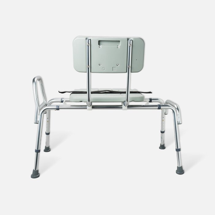 DMI® Sliding Transfer Bench Shower Chair with Cut-Out Seat, , large
