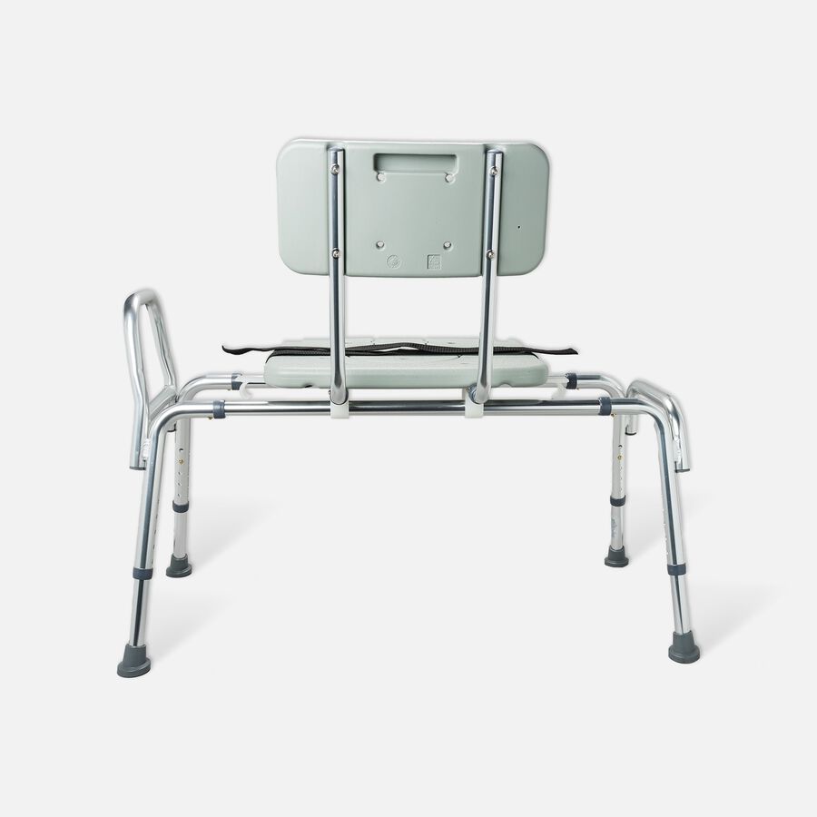 DMI&reg; Sliding Transfer Bench Shower Chair with Cut-Out Seat, , large image number 1