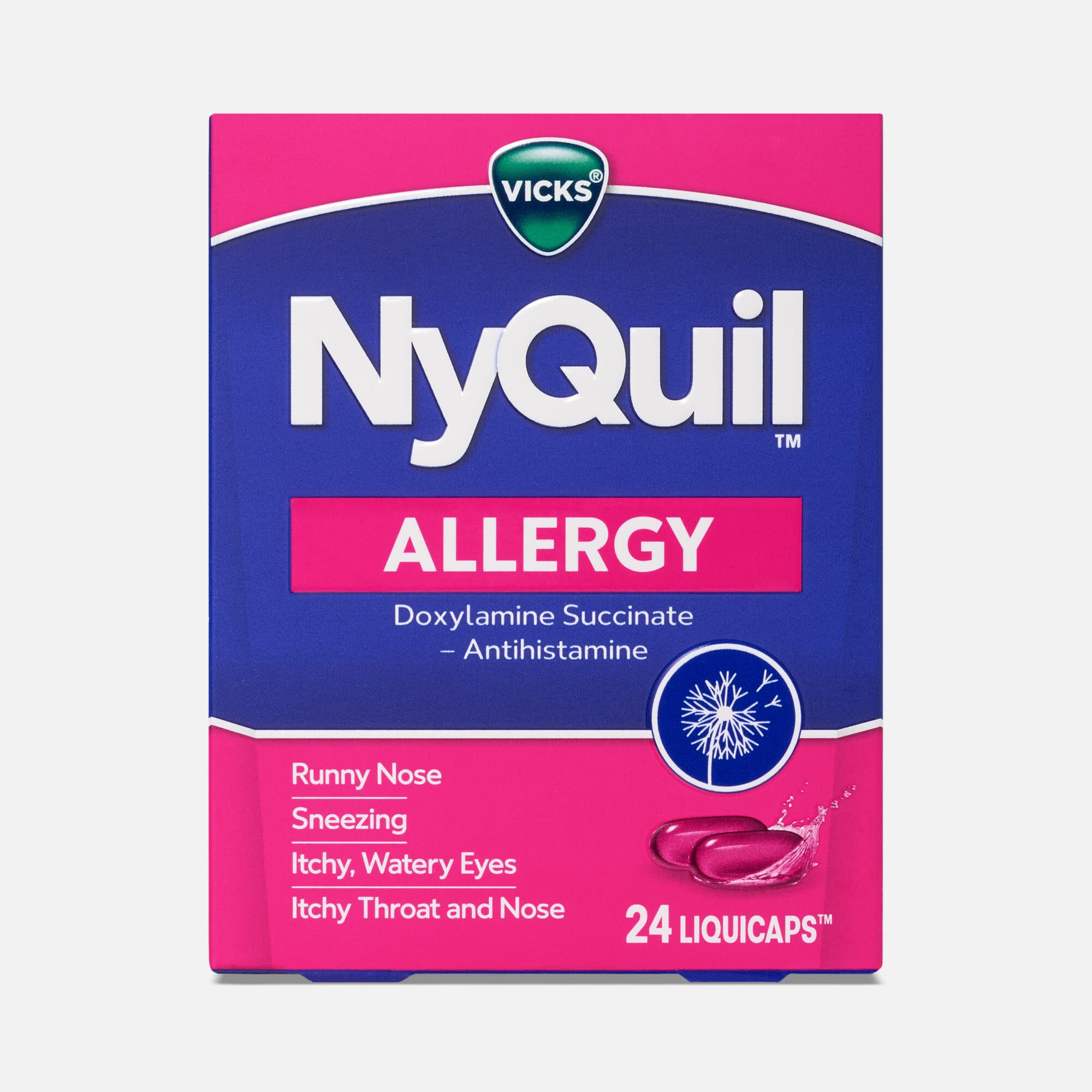 Vicks® NyQuil™ Allergy Nighttime LiquiCaps™, 24 ct.