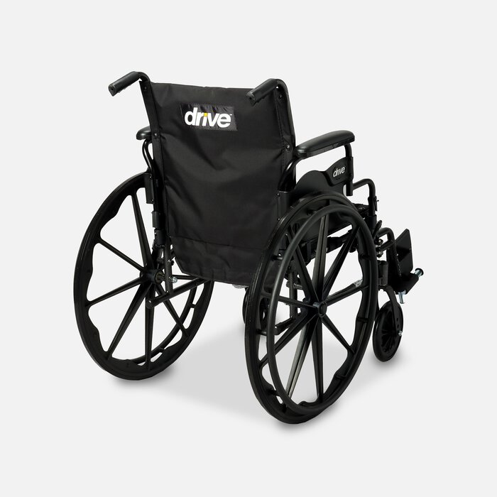 Drive Cruiser III Lightweight Wheelchair, Swing Away Footrests, 18", Black, , large