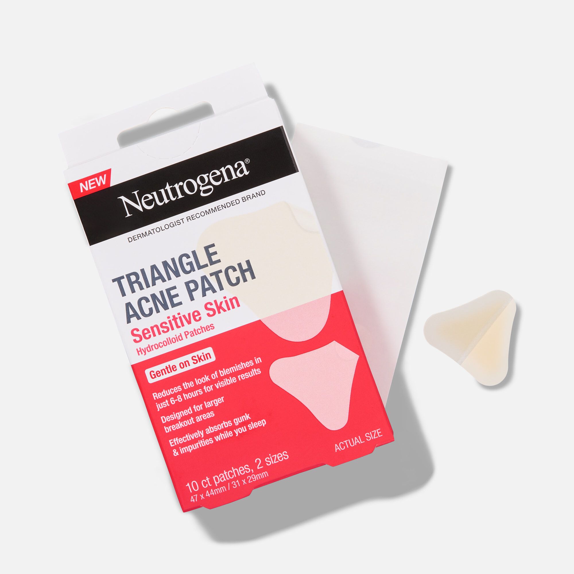 Neutrogena Sensitive Skin Acne Patch Triangles, 10 ct, , large
