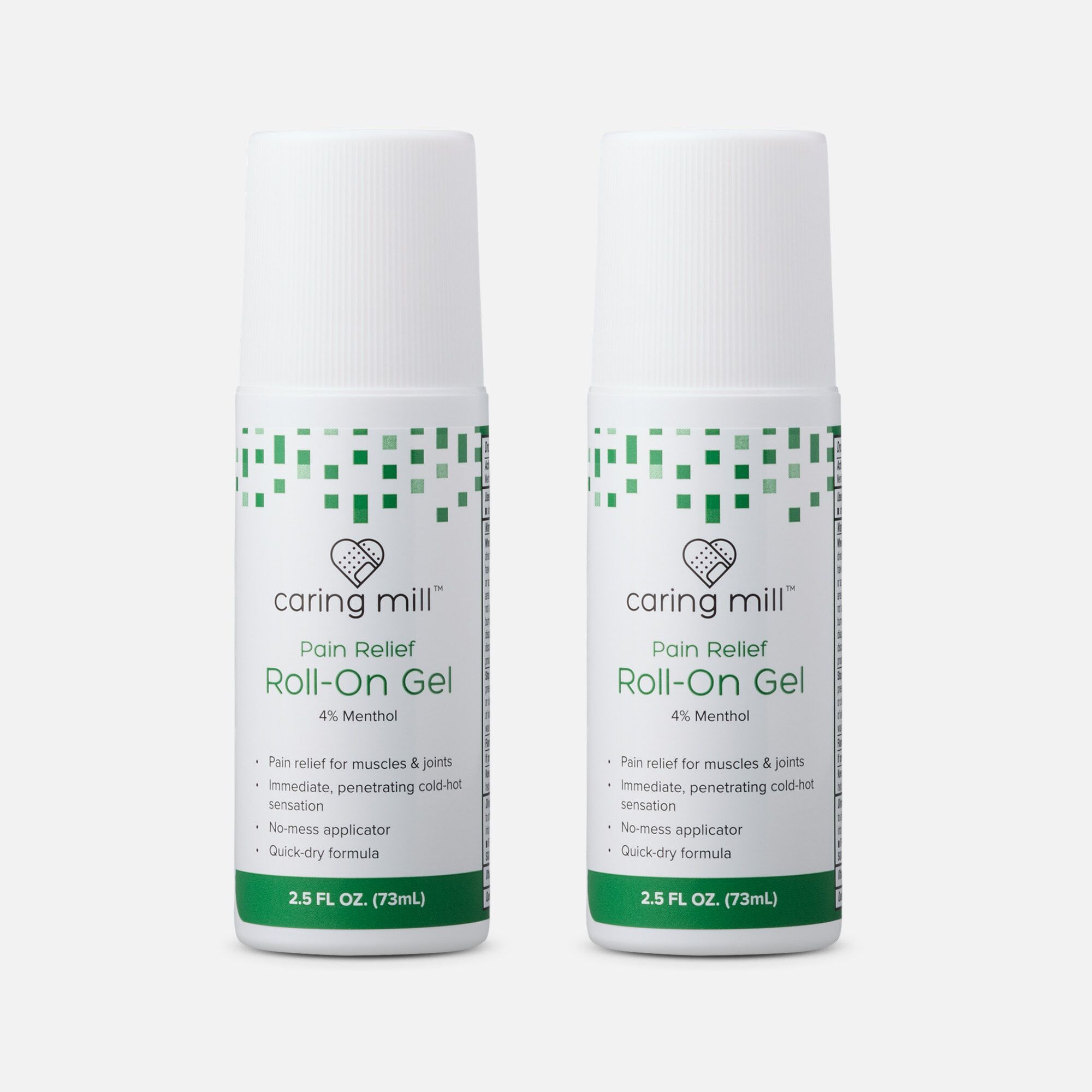Caring Mill™ Menthol Pain Relief Roll-On Gel, 2.5 fl oz. (2-Pack), , large