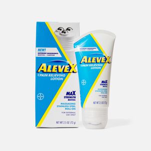AleveX Pain Relieving Lotion with Rollerball, Powerful & Long-Lasting Targeted Pain Relief With Deep Pressure Massage Applicator