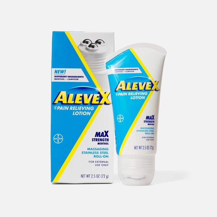 AleveX Pain Relieving Lotion with Rollerball, Powerful & Long-Lasting Targeted Pain Relief With Deep Pressure Massage Applicator, , large