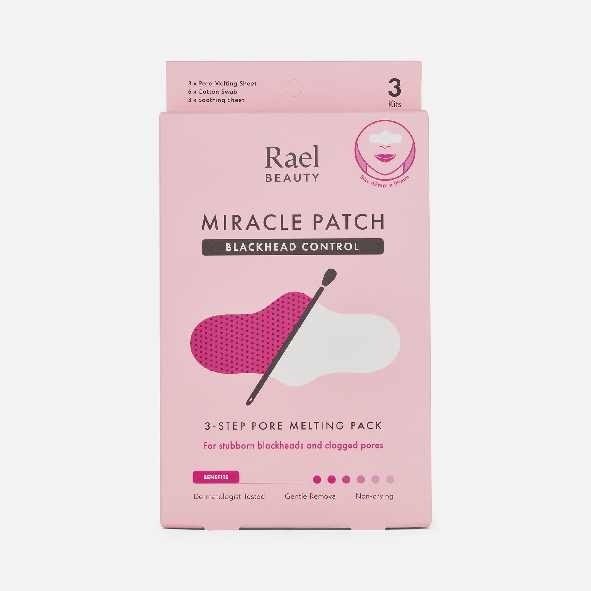 Rael Beauty Miracle Patch Blackhead Control 3-Step Pore Melting Pack, 3 ct., , large