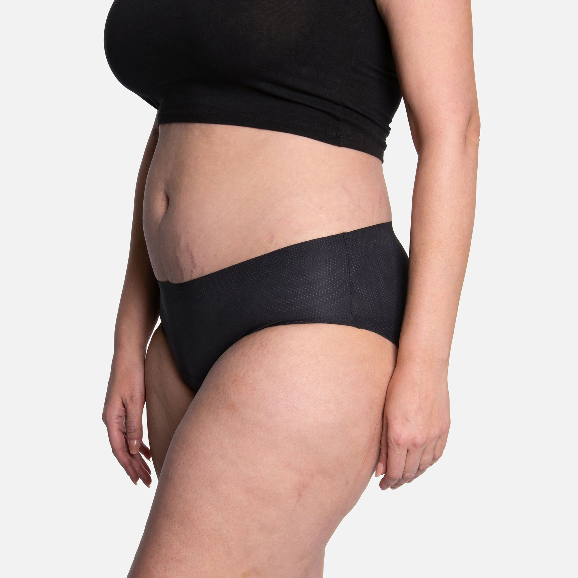 Thinx Breathable Hiphugger Period Underwear, Black, , large