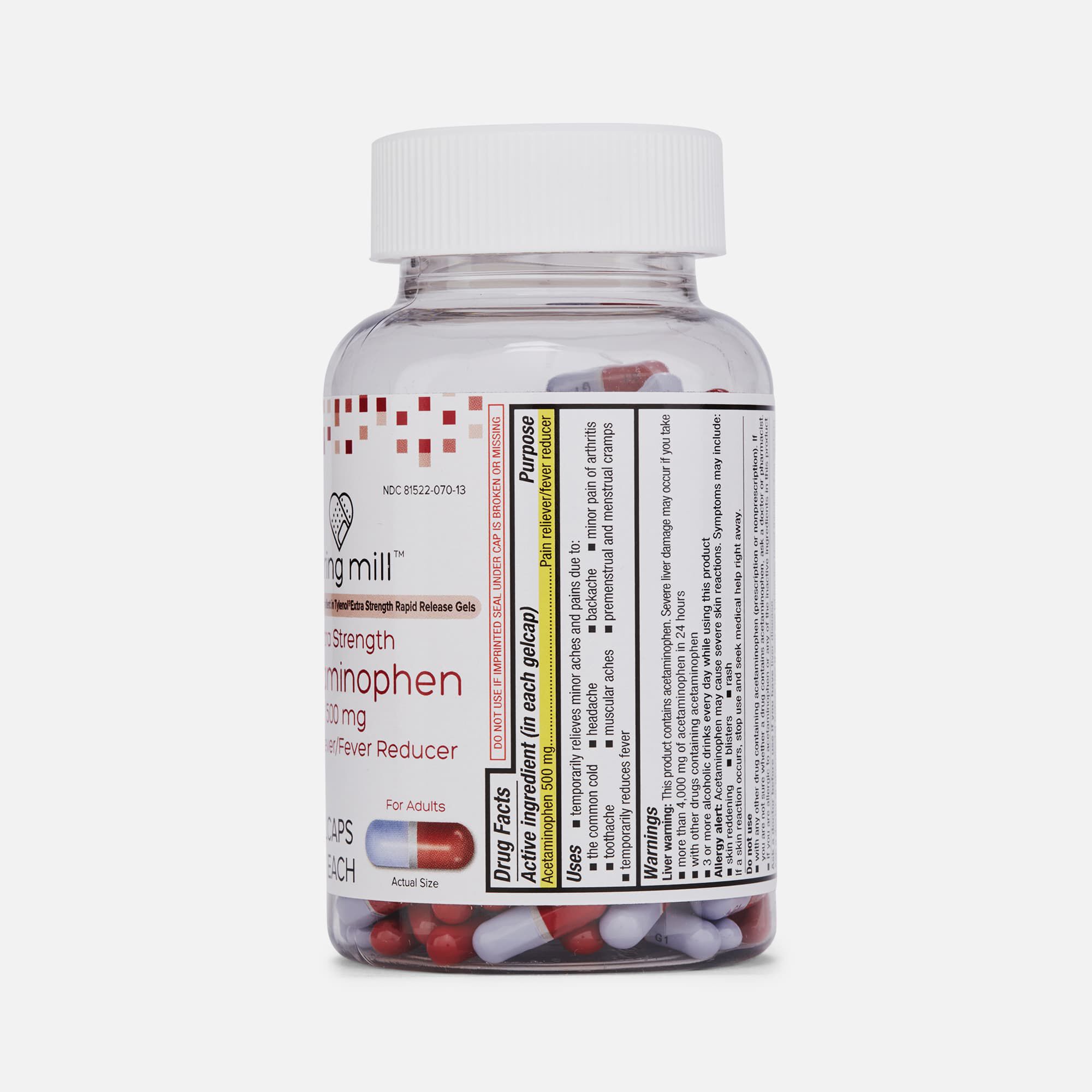 Caring Mill™ Extra Strength Acetaminophen Rapid Release Gels, 225 ct., , large