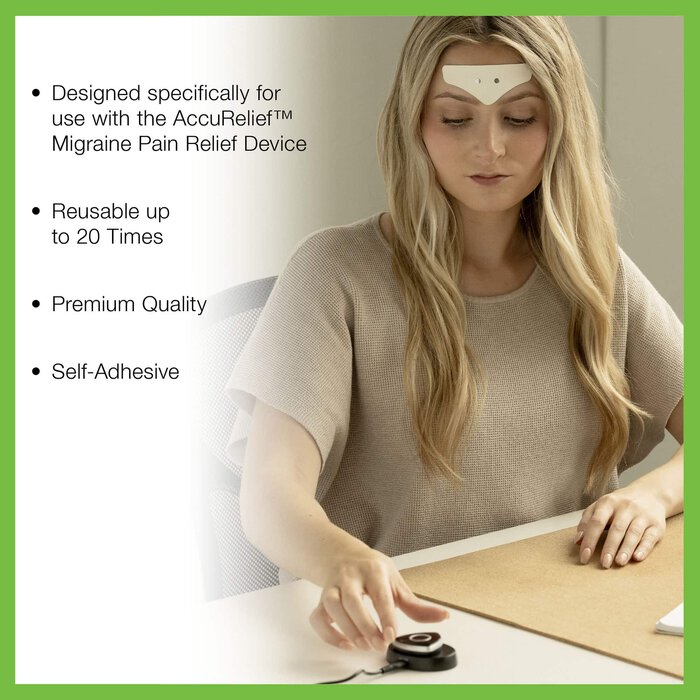 AccuRelief™ Migraine Pain Relief Replacement Electrode Pads, 4-Pack, , large