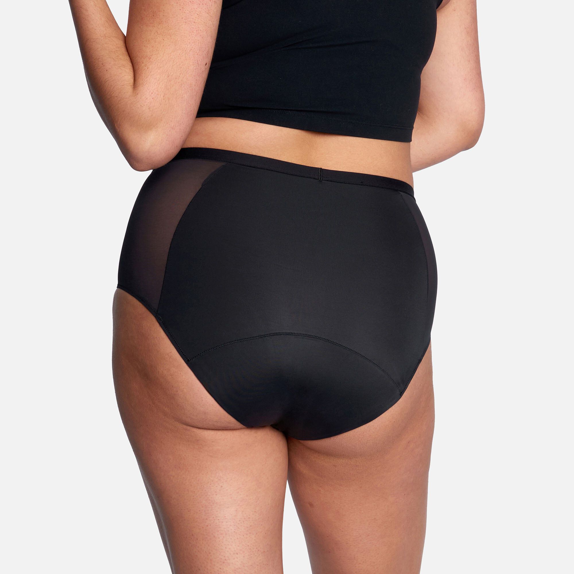 Thinx Comfort Stretch Hi-Waist Period Underwear, Black, , large