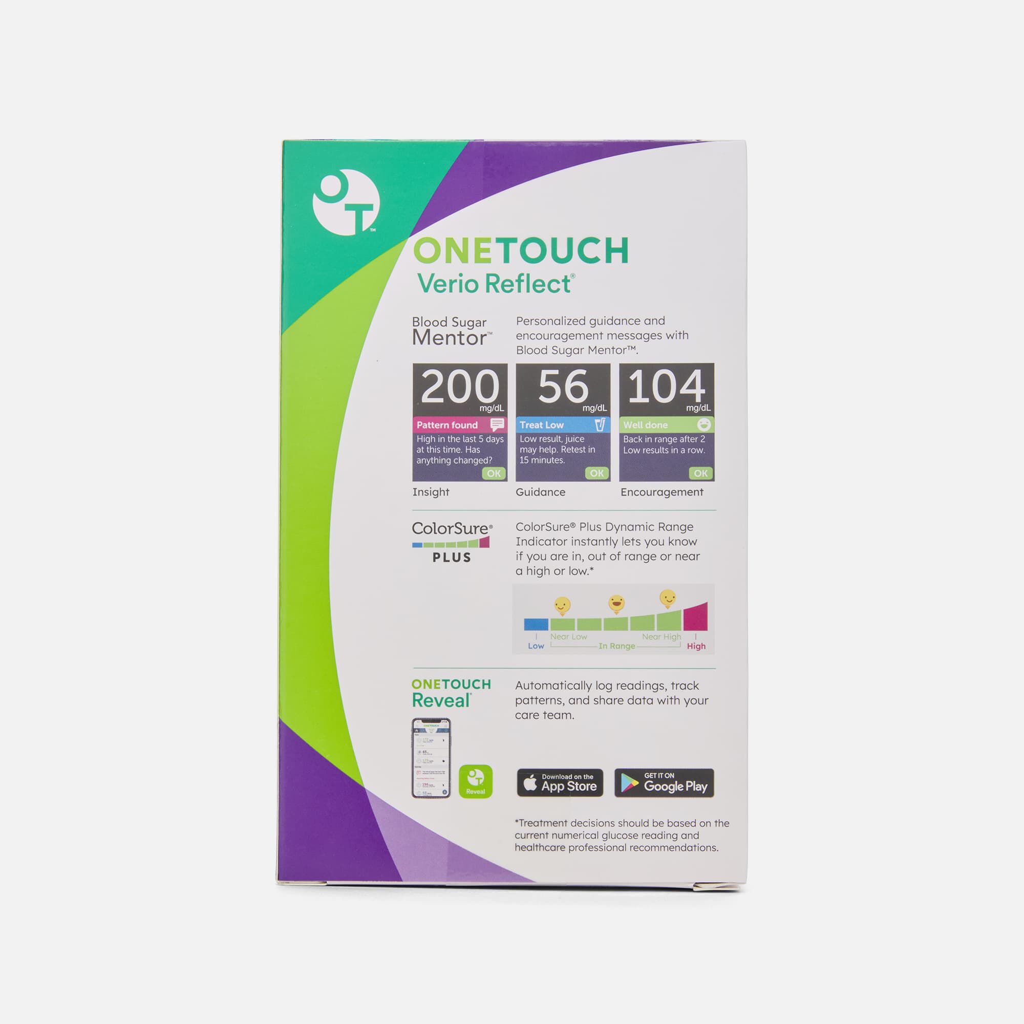 OneTouch Verio Reflect Blood Glucose Monitoring System, , large