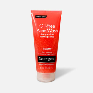 Neutrogena Pink Grapefruit Oil-Free Foaming Acne Scrub, 6.7 fl oz.