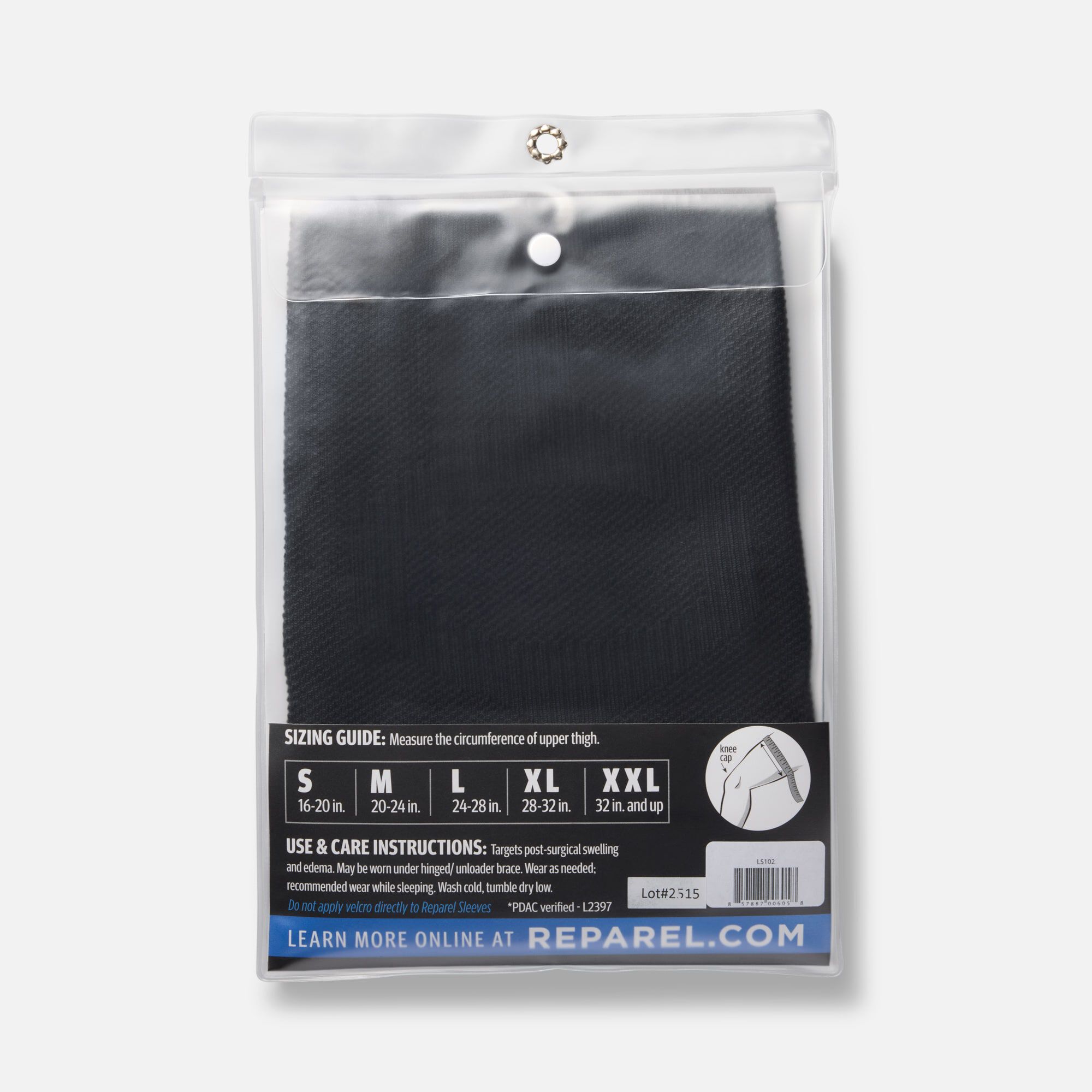 Reparel Leg Sleeve, Black, , large