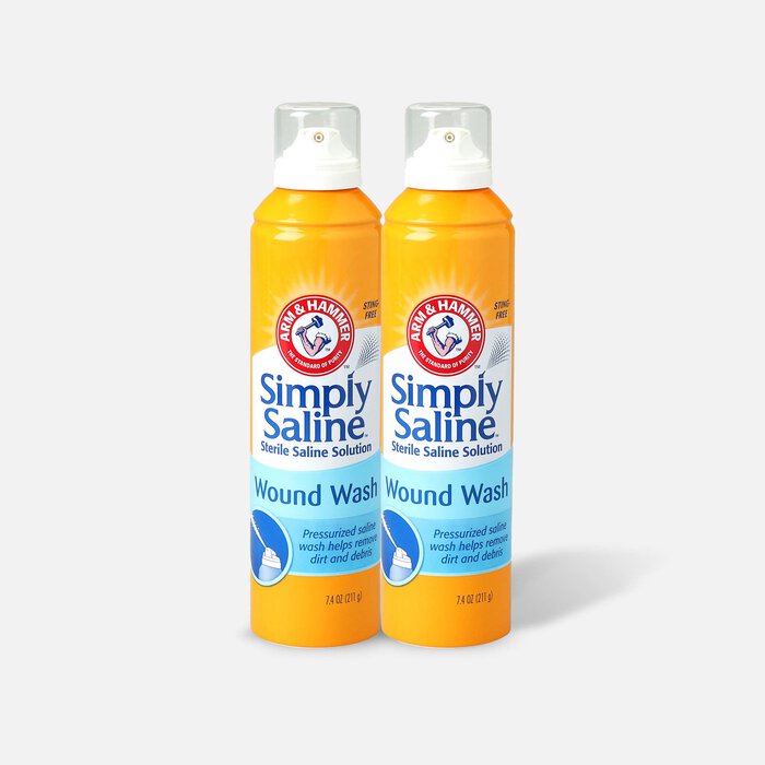 Simply Saline Wound Wash Sterile Solution Spray, 7.1 fl oz. (2-Pack), , large