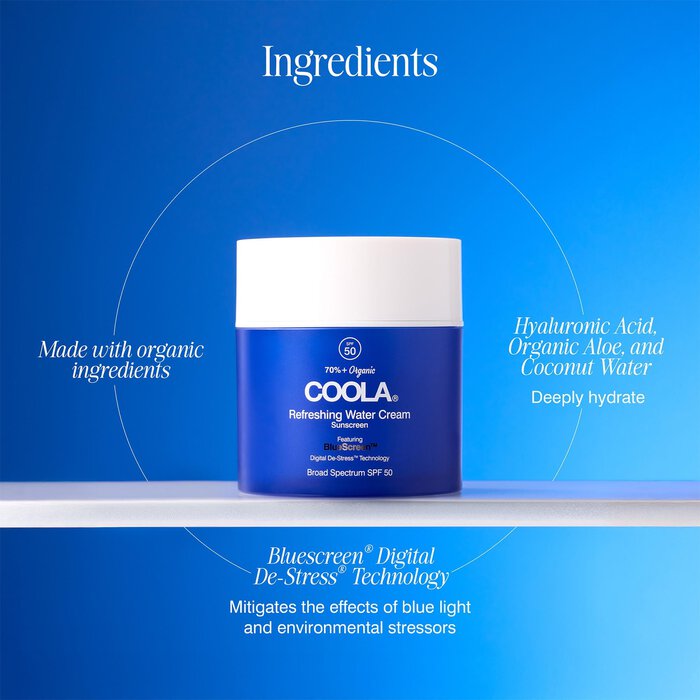 COOLA Refreshing Water Cream Sunscreen SPF 50, 1.5 oz., , large