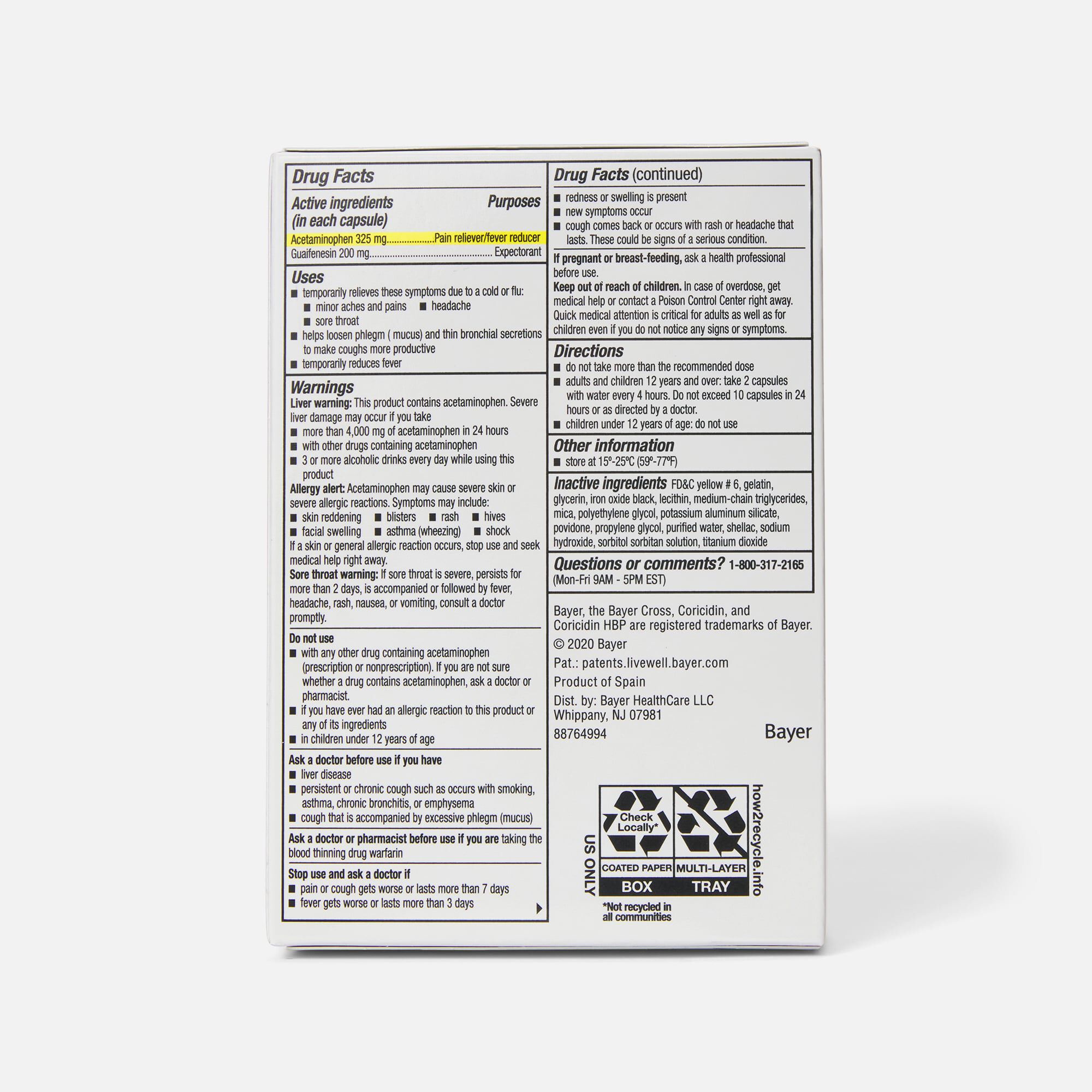 Coricidin HBP Maximum Strength Cold, Cough & Flu Medicine, Liquid Gels, , large