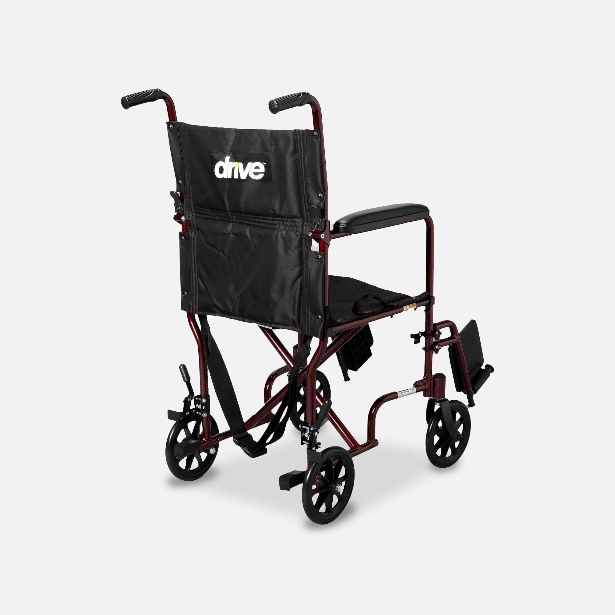 Drive Lightweight Transport Chair, 19", Red, , large