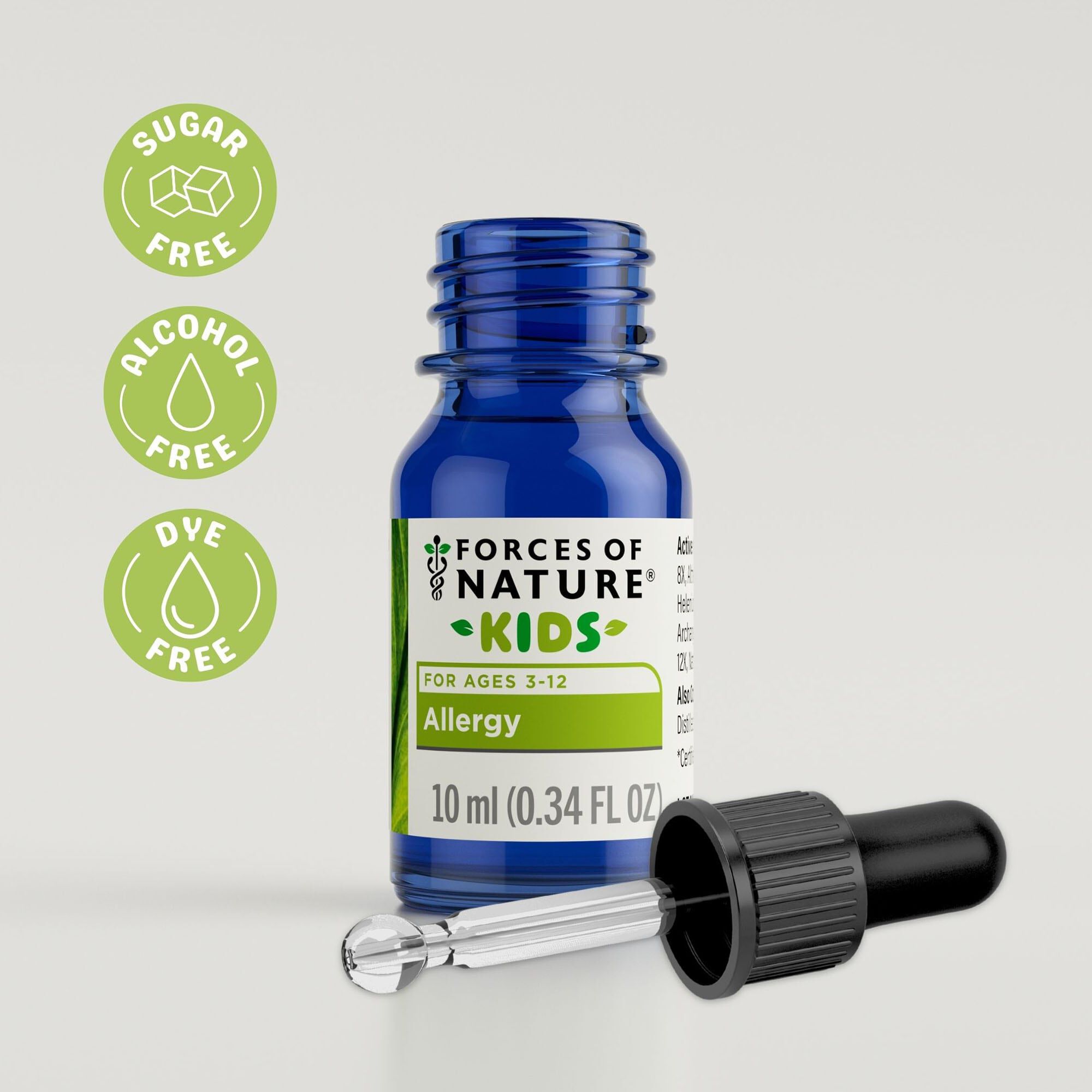 Forces of Nature Allergy Relief for Kids Sublingual Drops, Orange, 10ml, , large