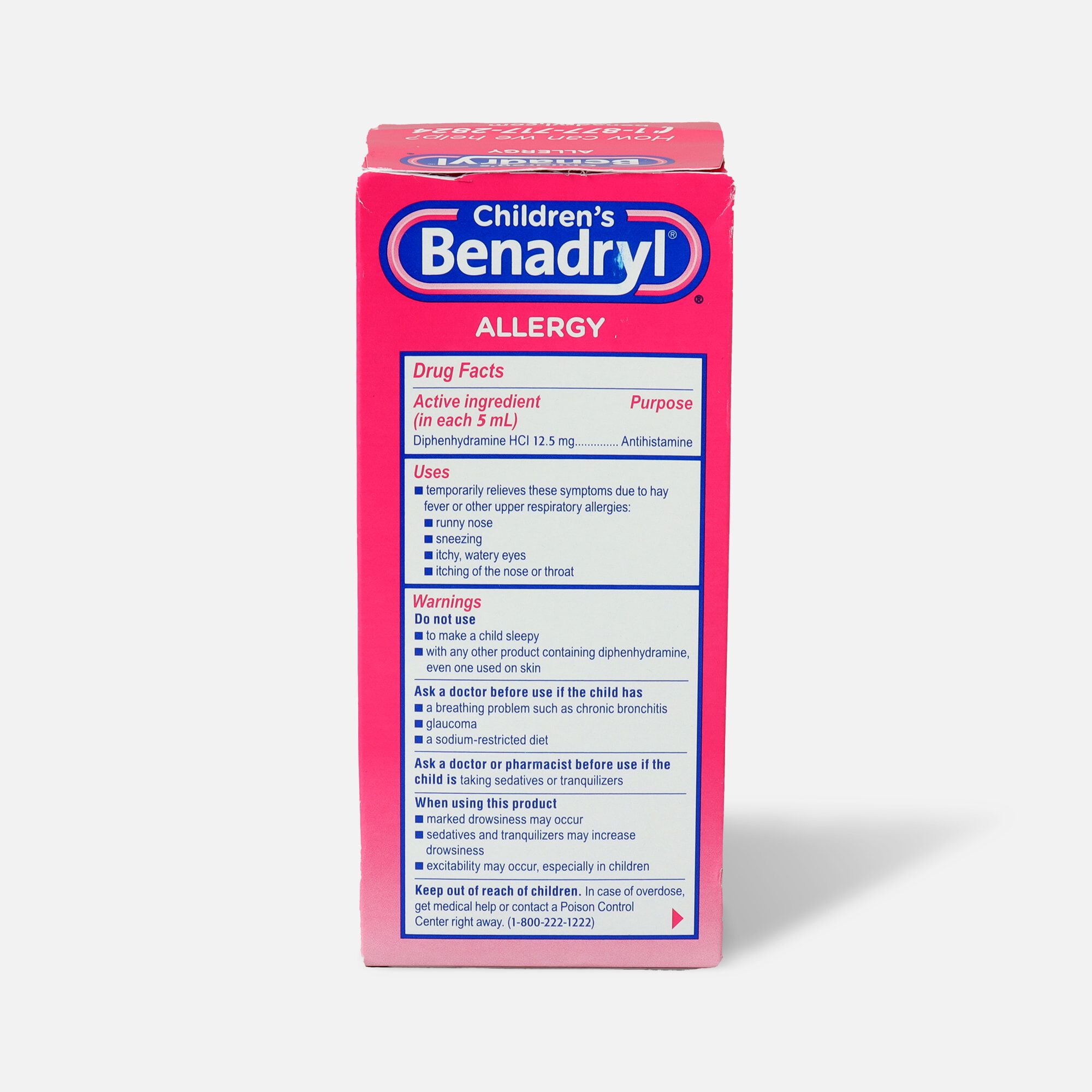 Children's Benadryl Oral Solution, Cherry Flavored, , large