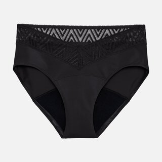 Thinx Comfort Stretch Hiphugger Period Underwear, Black, S