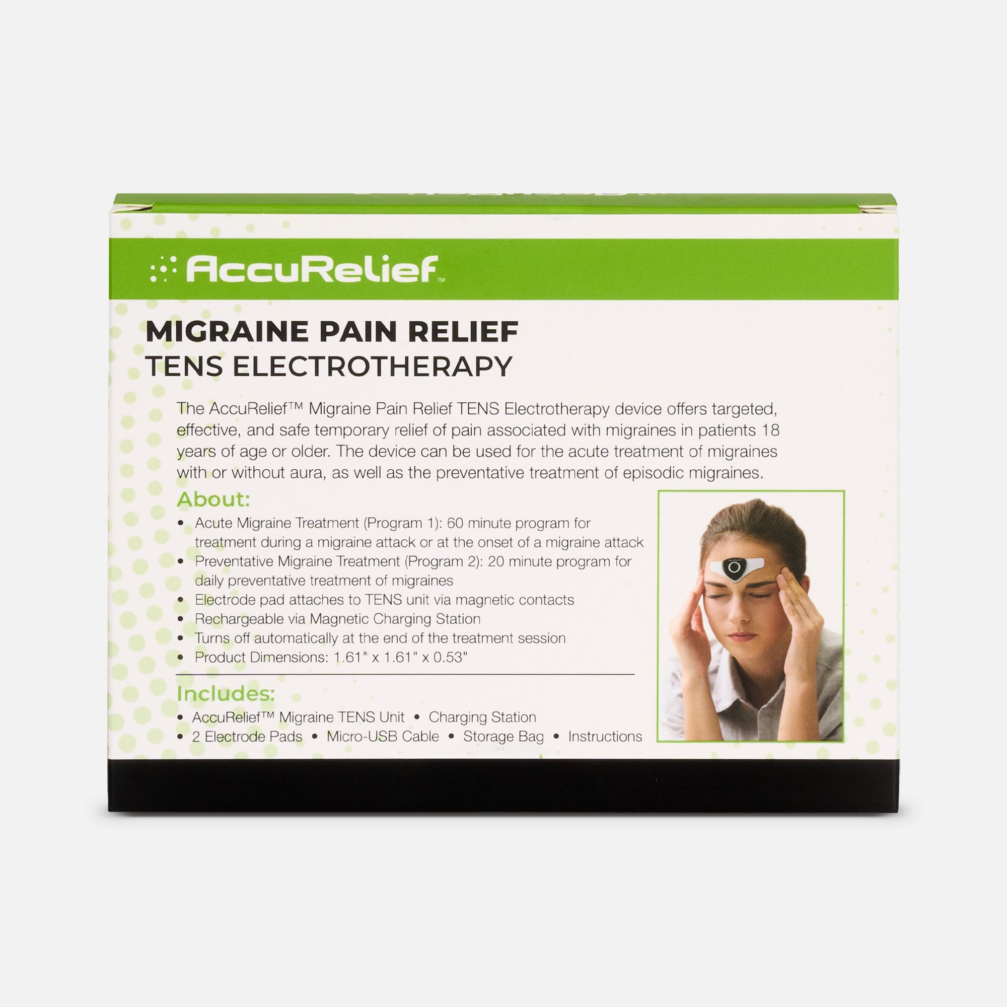 AccuRelief TENS Machine for Migraine Relief, , large