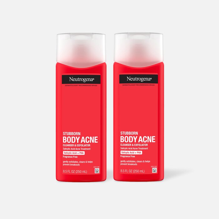 Neutrogena Stubborn Body Acne Cleanser & Exfoliator, 8.5 fl oz. (2-Pack), , large