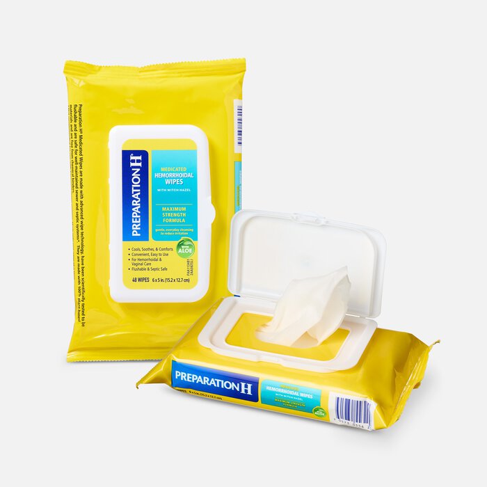 Preparation H Maximum Strength Hemorrhoid Flushable Wipes with Witch Hazel, 48 ct. (2-Pack), , large