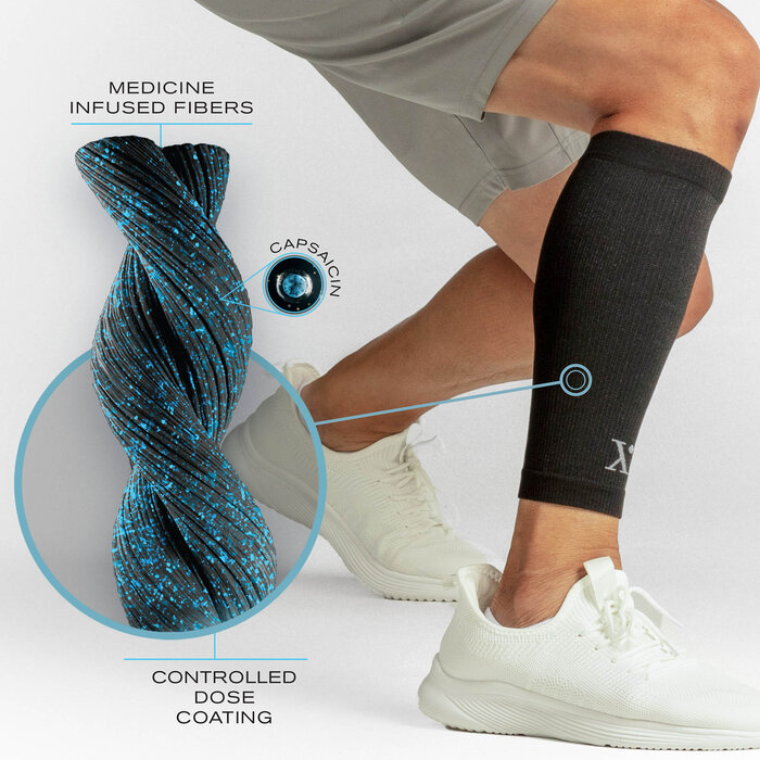 Nufabrx Medicine Infused Shin & Calf Sleeve, , large
