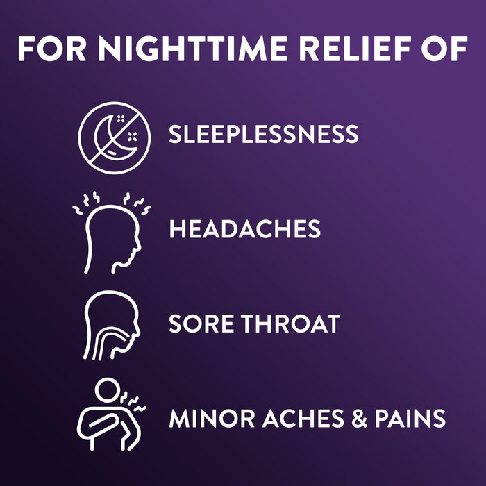 Vicks PainQuil PM Pain Relief + Sleep Aid Liquid, Midnight Cherry, 12 oz., , large