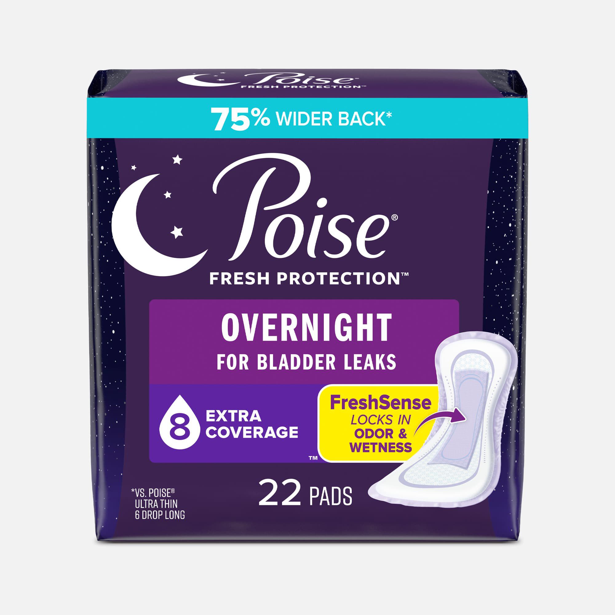 Poise Extra Coverage Pads, Fresh Protection, Long, 22 ct., , large