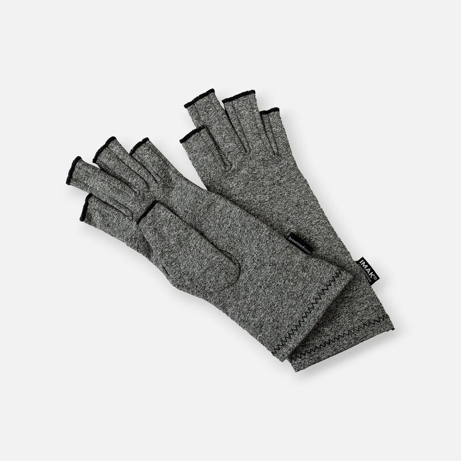 IMAK Compression Arthritis Gloves, Gray, Medium, Gray, large image number 4