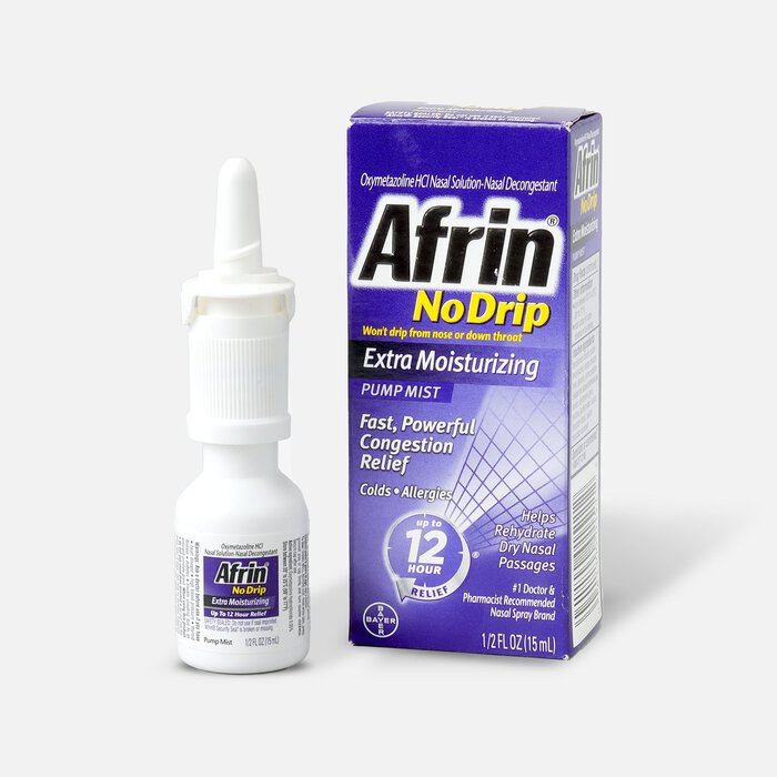 Afrin No Drip 12 Hour Pump Mist, Extra Moisturizing, .5 fl oz., , large