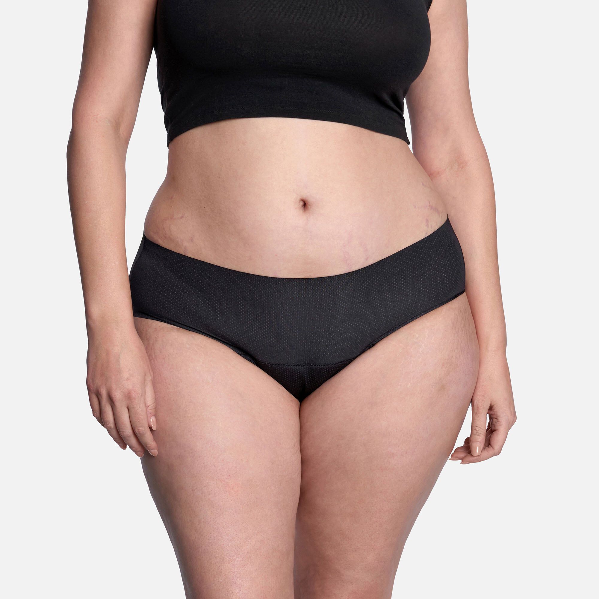 Thinx Breathable Hiphugger Period Underwear, Black, , large