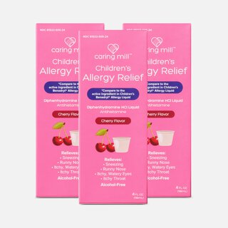 Caring Mill™ Children's Allergy Dye-Free Cherry Liquid, 4 oz. (3 pack)