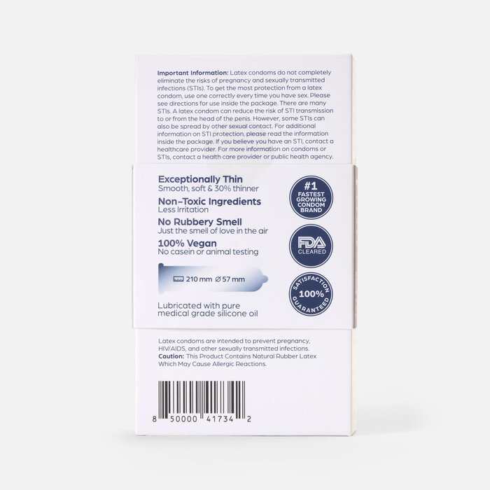 P.S. Condoms Exceptionally Thin Condoms, Size XL, 12 ct., , large