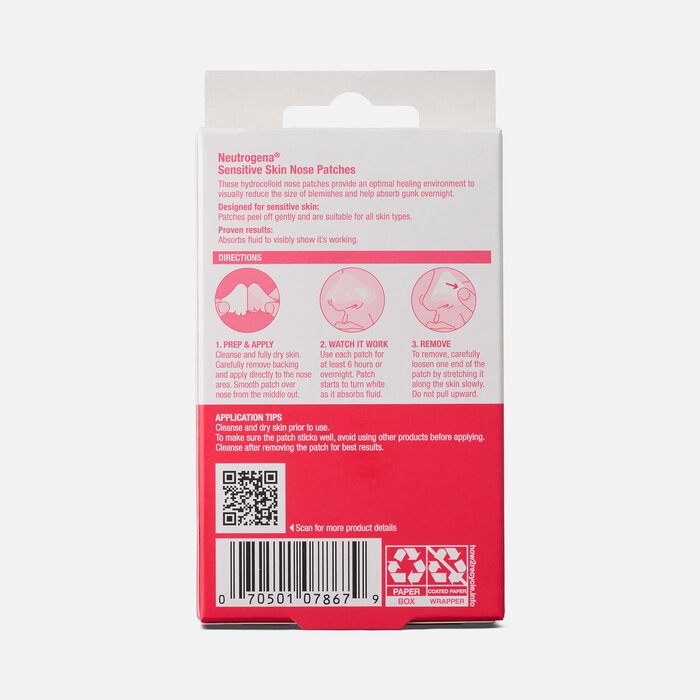 Neutrogena Sensitive Skin Acne Nose Patch, 10 ct., , large