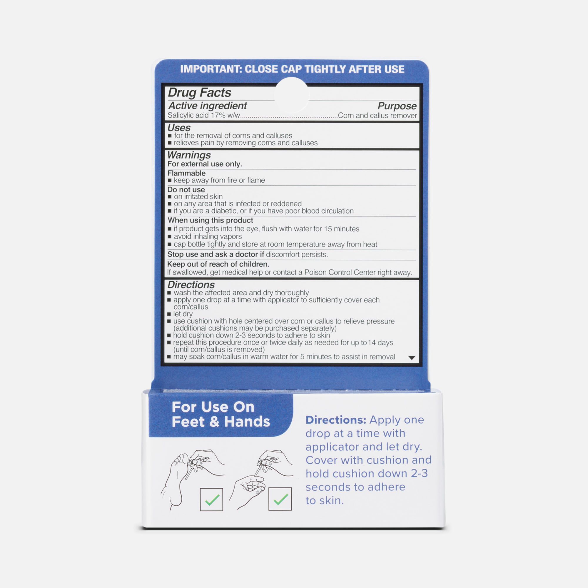 Caring Mill™ Corn & Callus Liquid and Cushion Remover Kit, , large