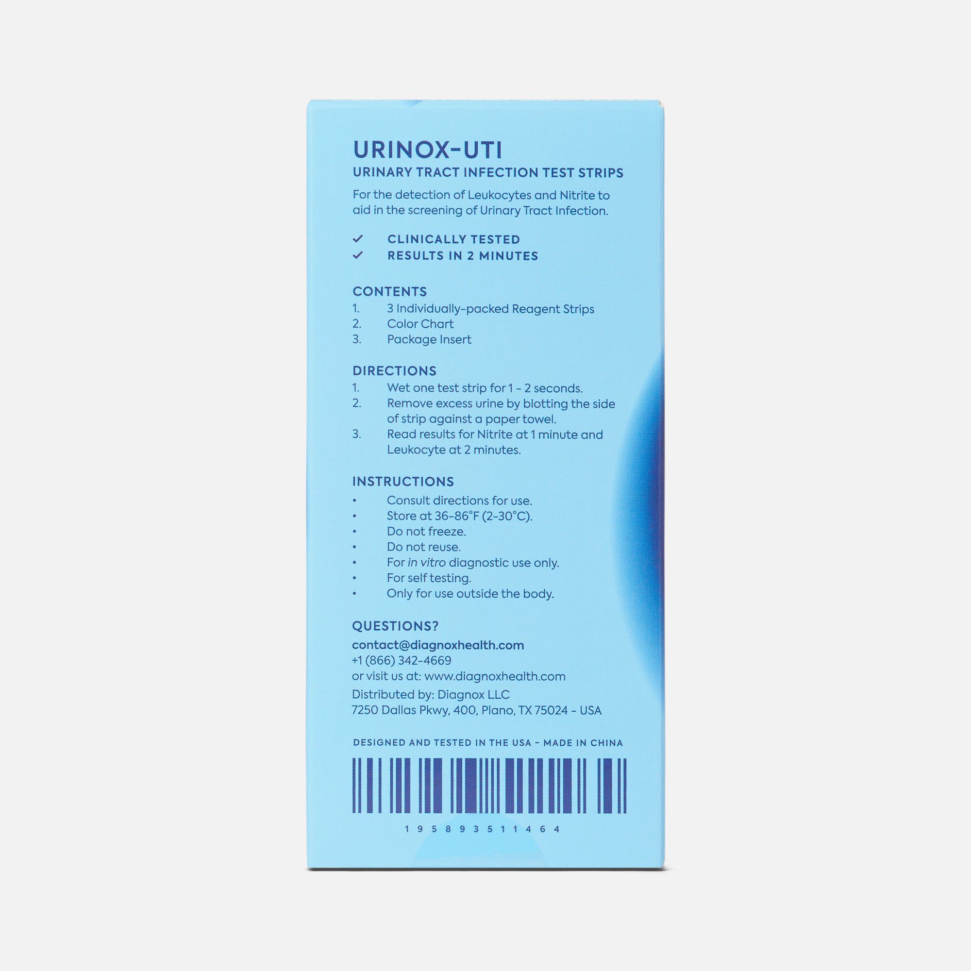 Diagnox Urinary Tract Infection (UTI) At-Home Test, FDA Cleared, 3 Pack, , large