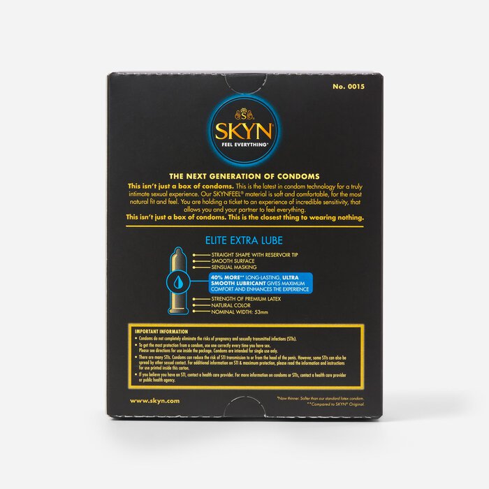 SKYN Elite Extra Lubricated Non-Latex Condom, 36 ct., , large