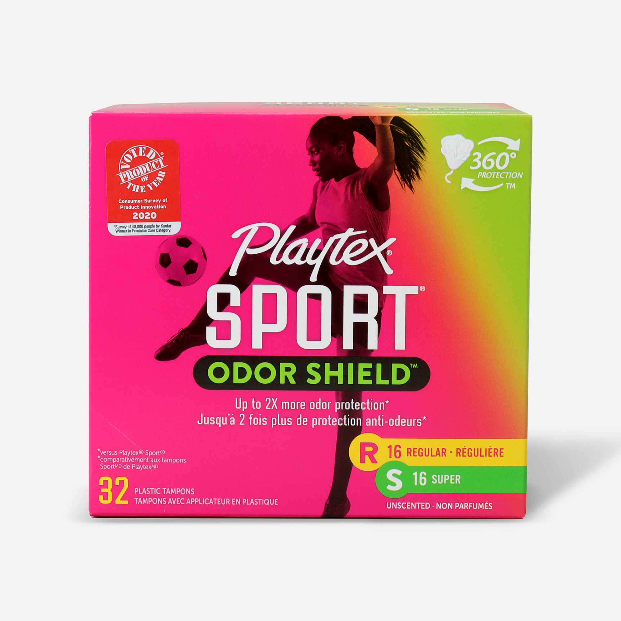 Playtex Sport Odor Shield Tampons, Multipack, 32 ct. (Reg/Super), , large