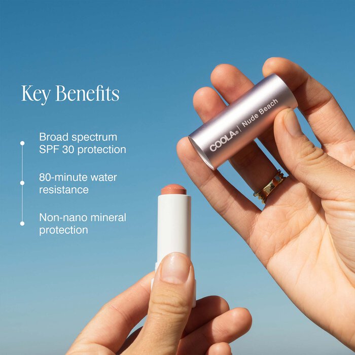 COOLA Mineral Liplux SPF 30 Nude Beach Lip Balm, .15 oz., Nude Beach, large