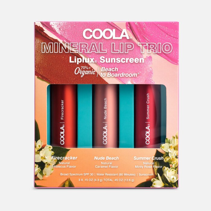 COOLA From Beach To Boardroom Tinted Mineral Liplux Trio, SPF 30, .45 oz., , large