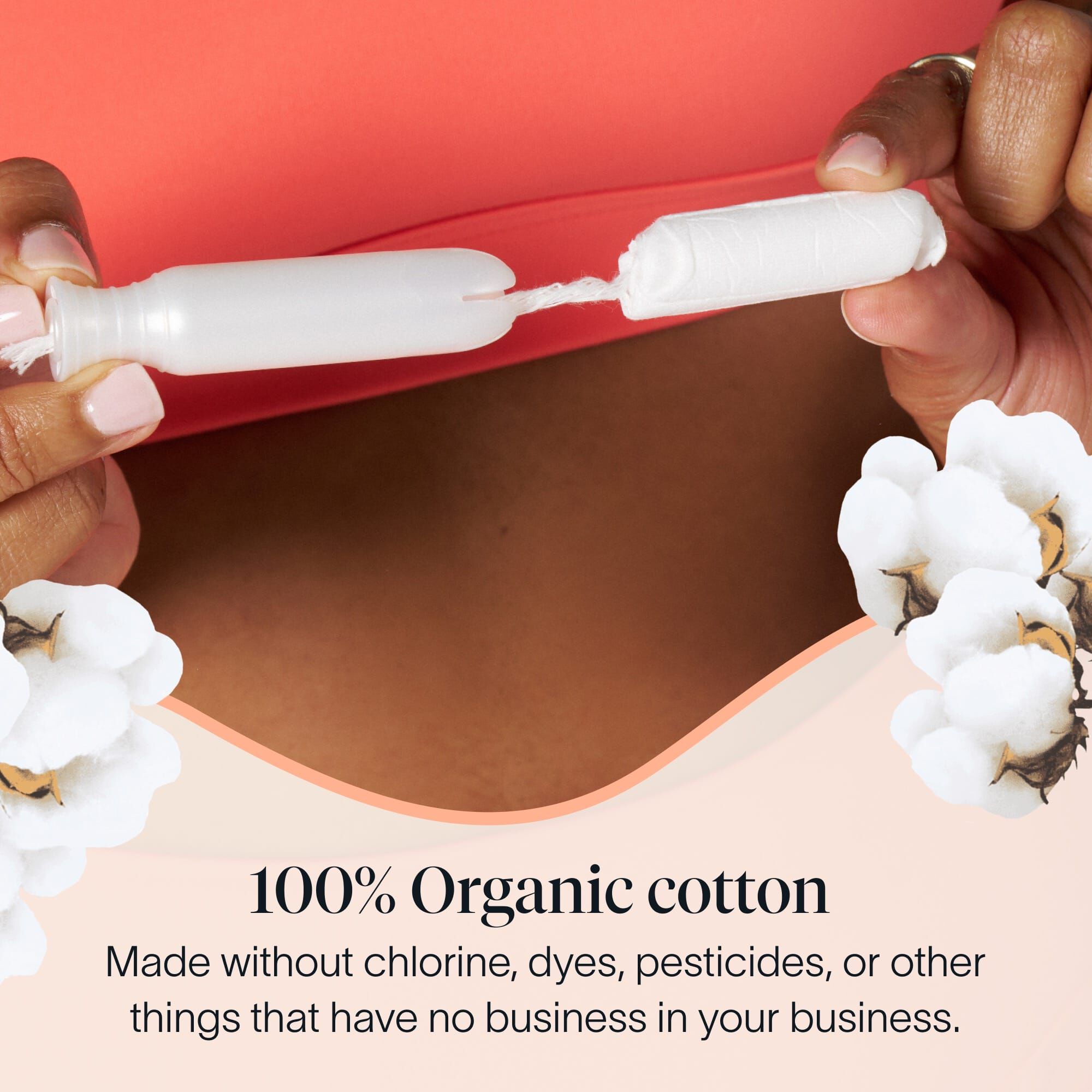 Cora Organic Cotton Applicator Tampons, Regular/Super, 32 ct., , large