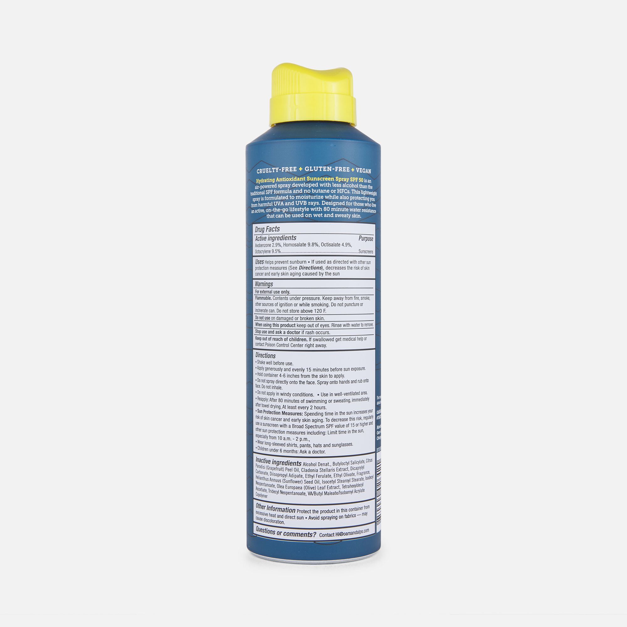 Oars + Alps Hydrating Antioxidant Sunscreen Spray, 6 oz., , large