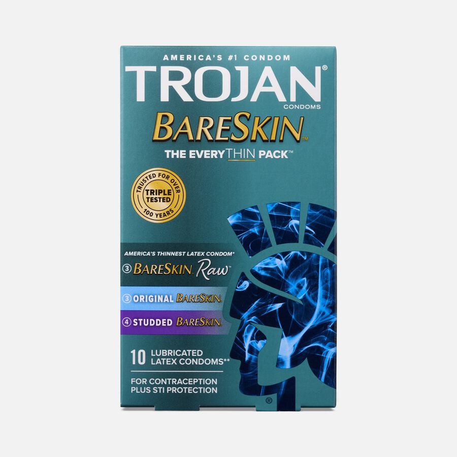 Trojan Latex Condom BareSkin EveryThin, 10 ct., , large image number 0